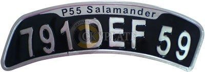 Front wheel motorcycle license plate