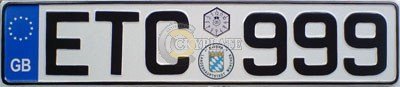 Europe license plate