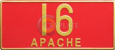 apache house number plate