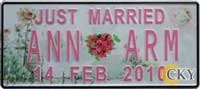 Just married license plate - Ann Arm