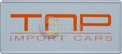 TNP Import Car's plate