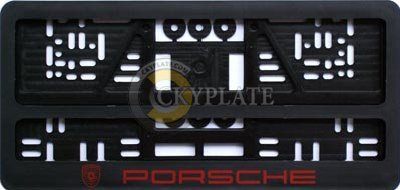 PP plastic license plate - black