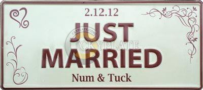 Just married plate