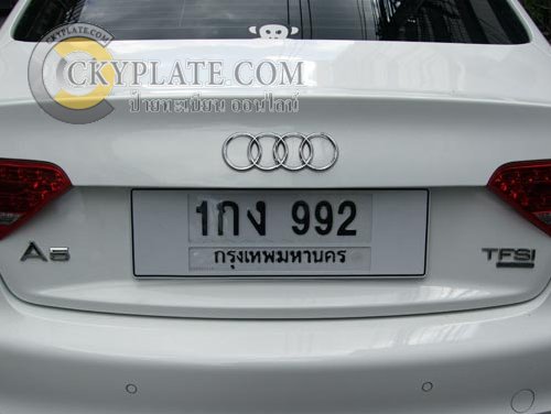Audi waterproof license plate frame (Rear)