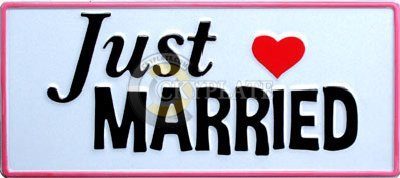 just married plate